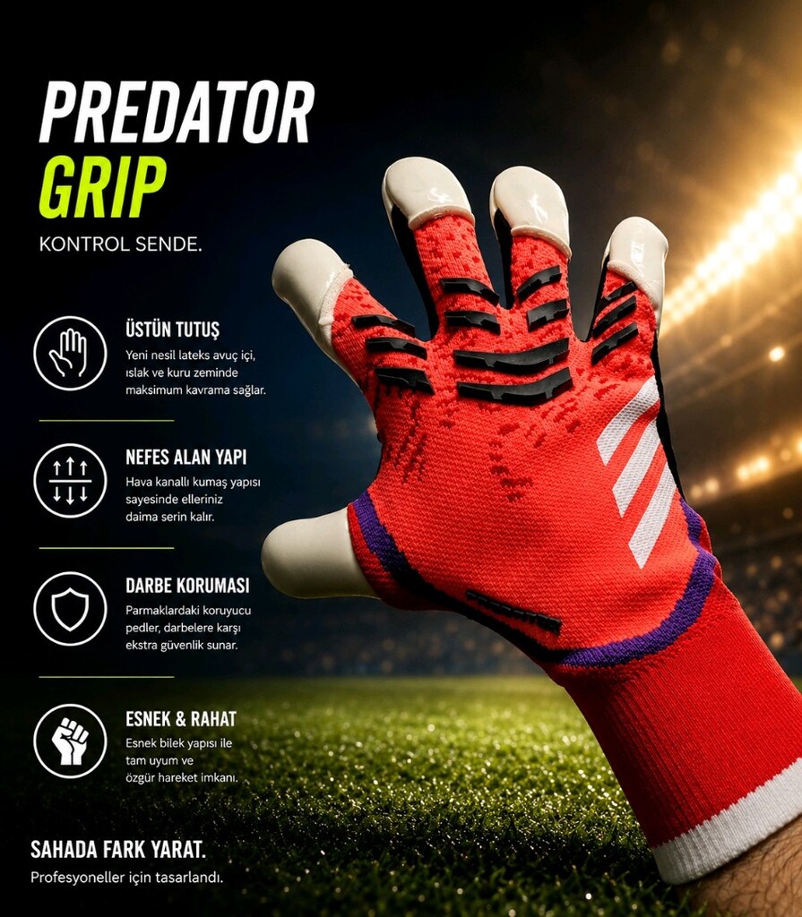 Adidas Predator Prof. 8 no kaleci eldiveni - 7