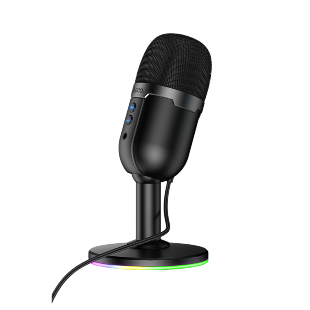 Hoco. L25 Bright 360 Derece RGB USB Yayıncı Masaüstü Mikrofonu (sıfır) - 3