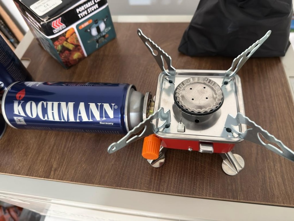 Çantalı Mini Katlanabilir Kamp ocağı+3kartuş - 4