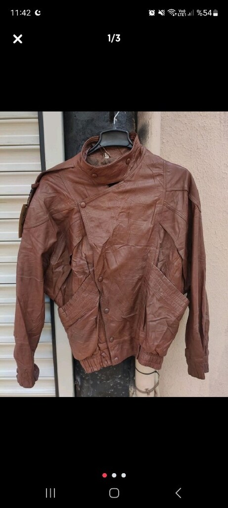 Oversize bumber deri ceket - 2