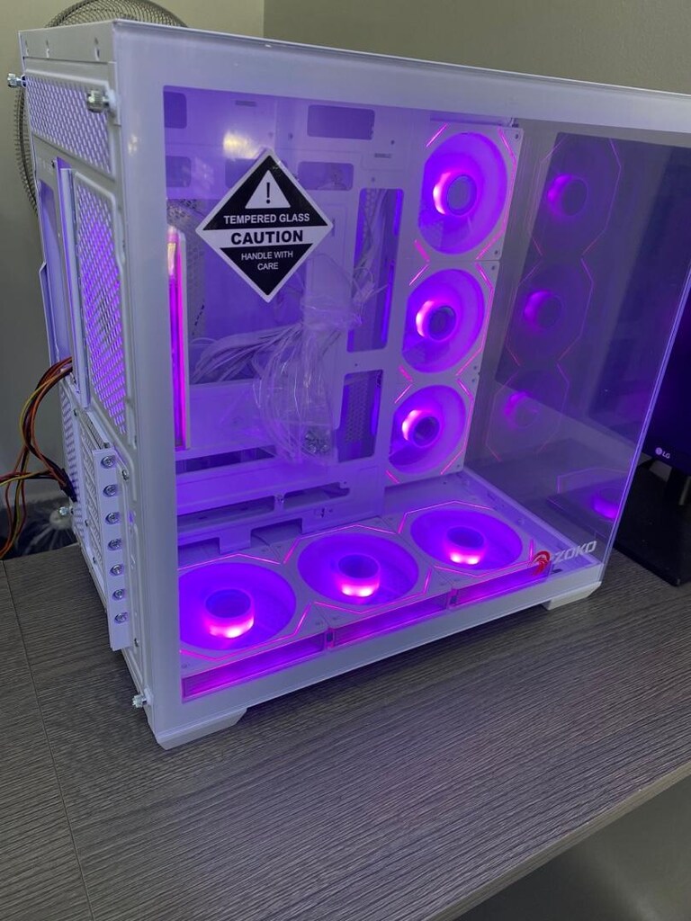 Zoko Beyaz 7x12cm ARGB Fanlı ATX Gaming Akvaryum Kasa - 2