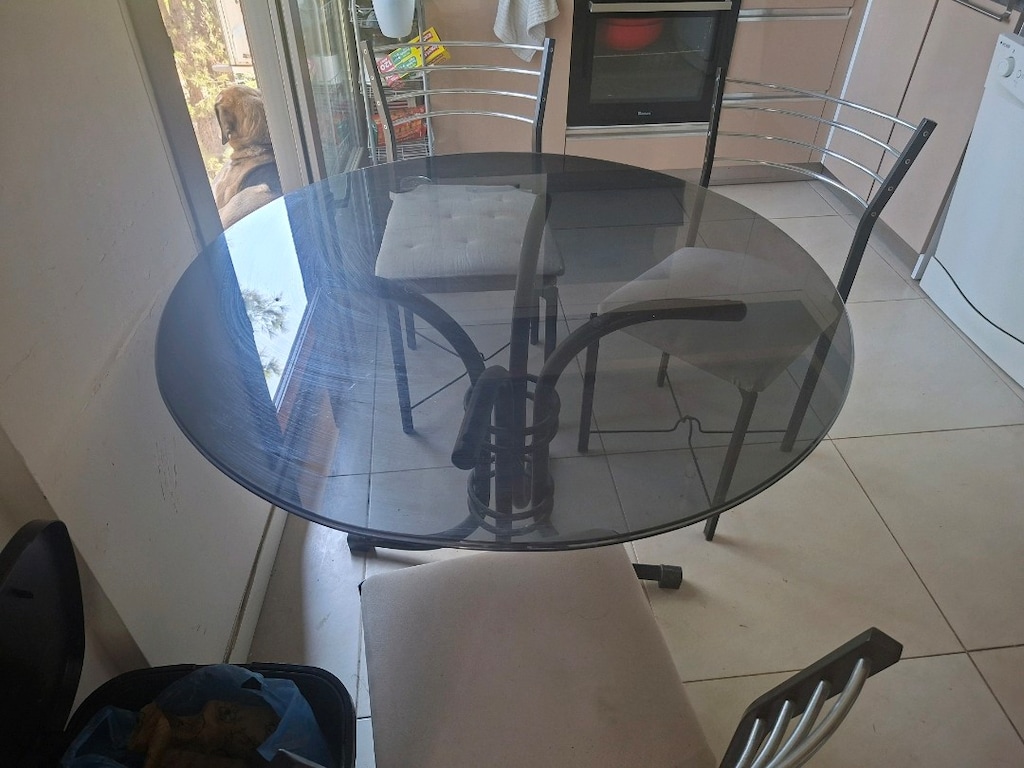 KALİTELİ CAM MASA 4 SANDALYE - 3