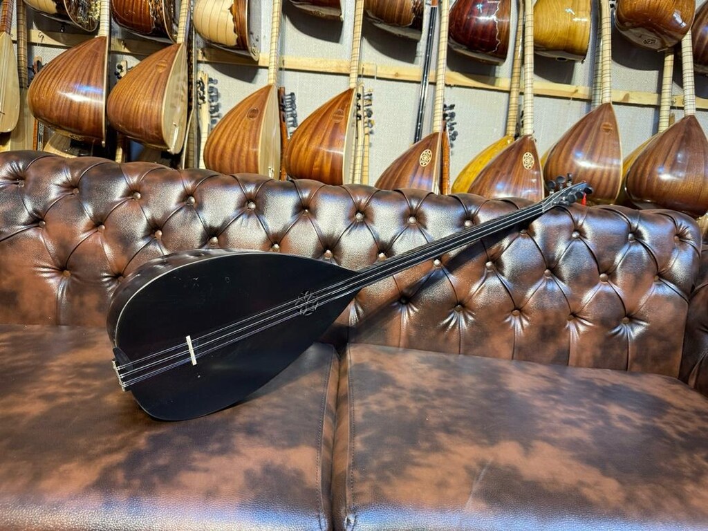 TAM PROFESYONEL 41 TEKNE SİYAH İNCİ UZUN SAP SAZ - 5