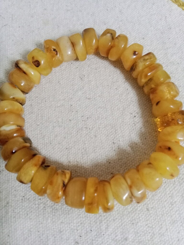 Damla Kehribar bileklik 20 cm 20 gram - 6