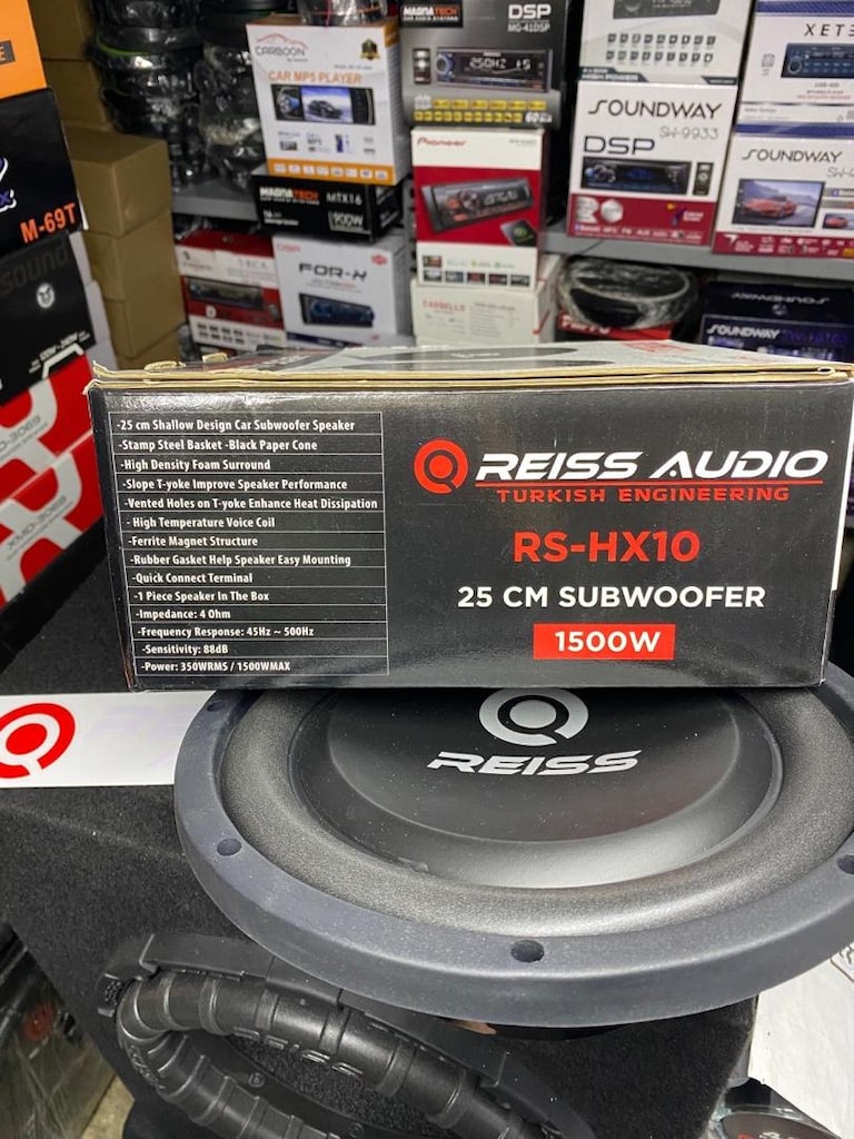Reiss marka 25 cm bass 1500w-350 rms sıfır ürün kapalı kutu kabinsiz f - 3