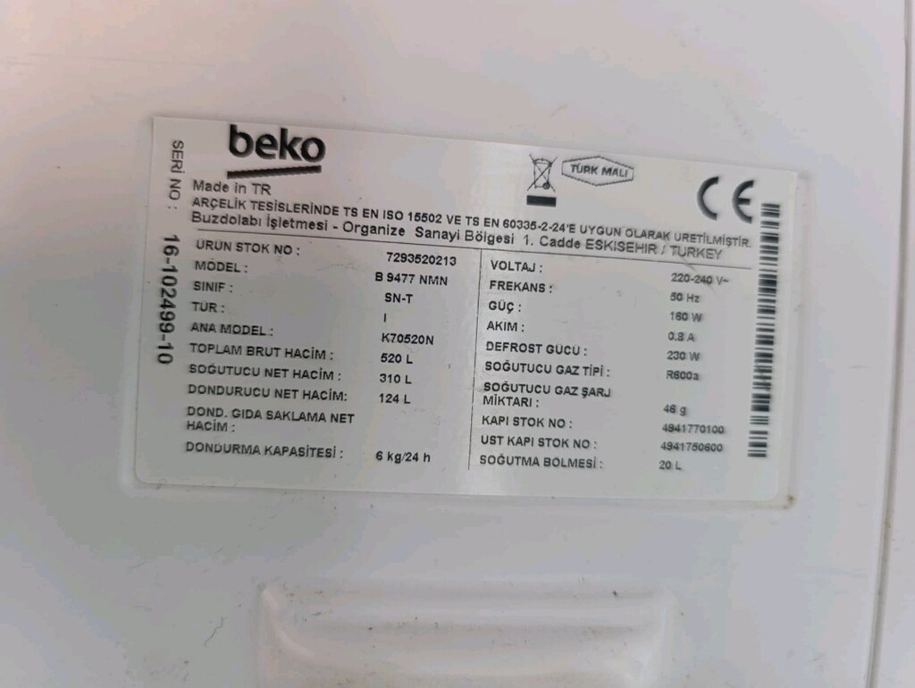 Beko Buzdolabı alttan donduruculu - 3