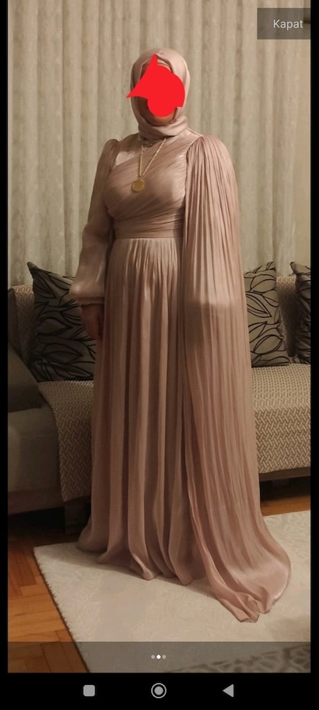 Pudra pembe drapeli abiye - 2