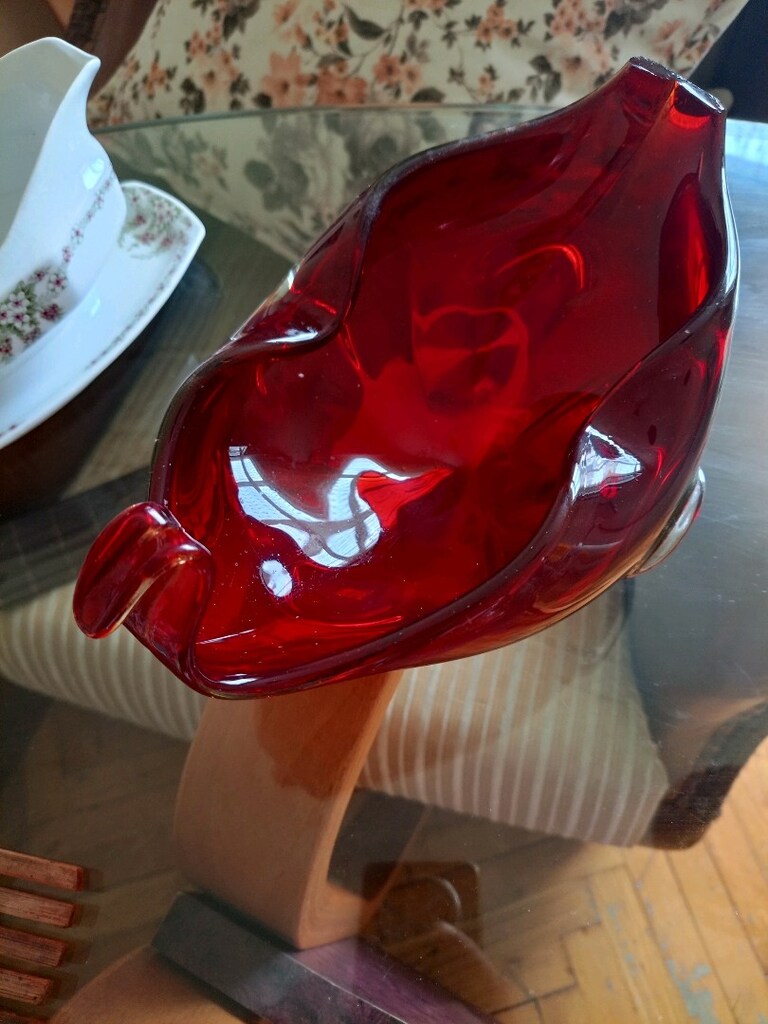Murano Cam Kırmızı Gondol Meyvelik / Şekerlik - 3