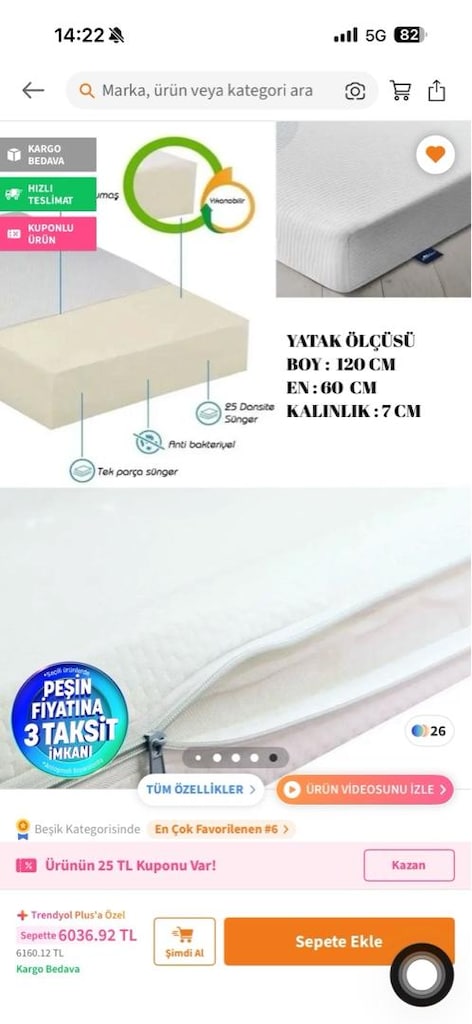 Yataklı bebek beşiği - 5