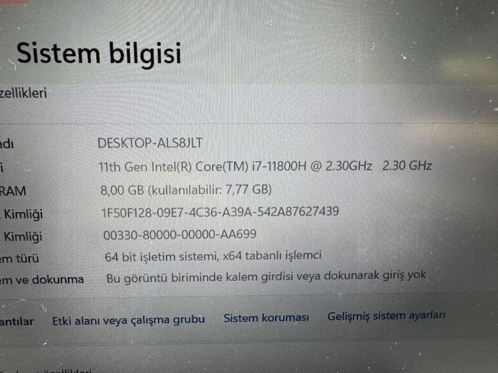 ACER NİTRO i7 11. İŞLEMCİ 8 GB RAM 512 M2SSD RTX 3060 - 5