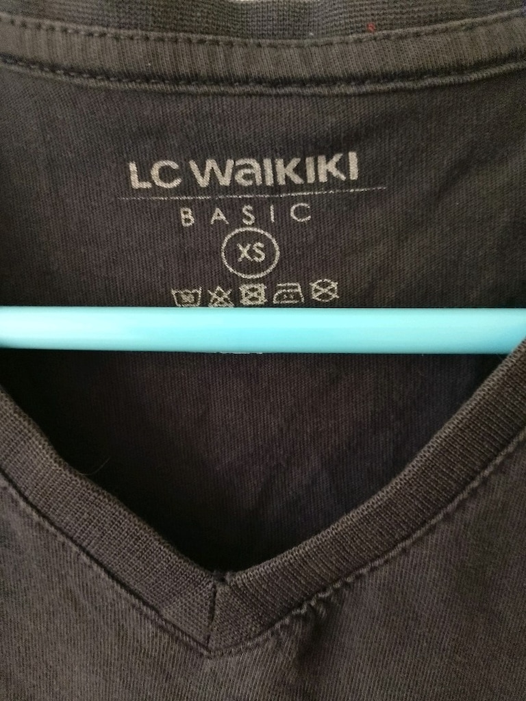 LC Waikiki Basic Siyah V Yaka Tişört -XS - 5