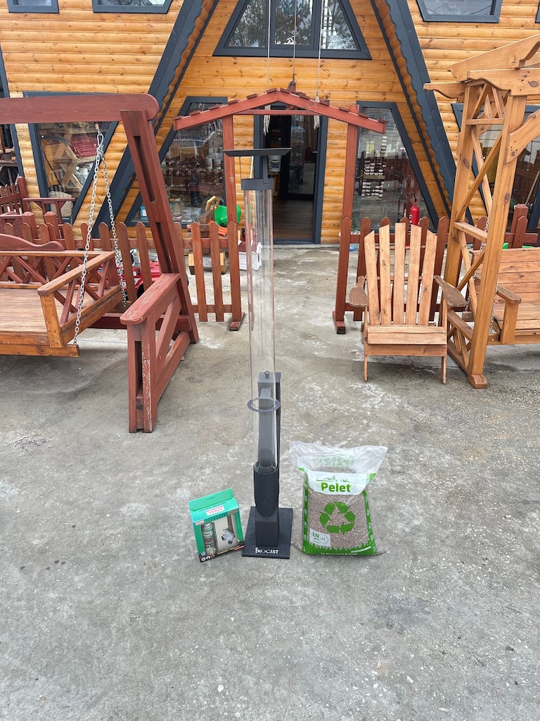 PELET SET BÜYÜK BOY PELET SOBA + PELET YAKIT (15 KG) + PÜRMÜZ - 16