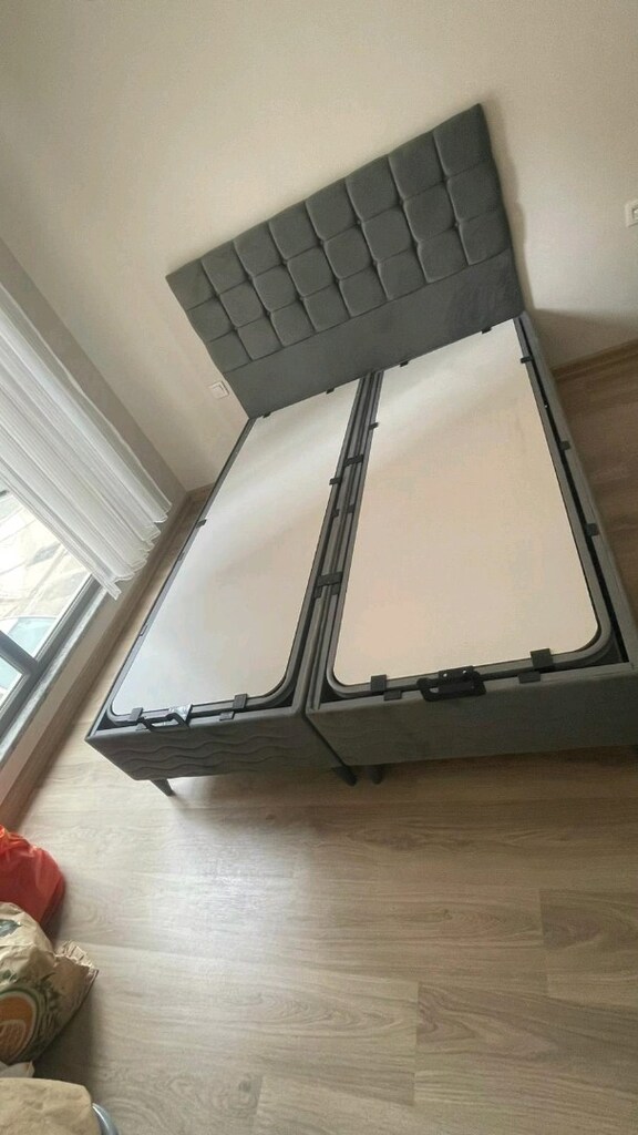Çift kişilik baza başlik pedli ortopetik yatak - 2