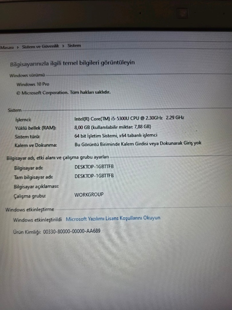 DELL İ5 ( 5 NESİL ) 8 GB RAM TEMİZ UYGUN LAPTOP - 2