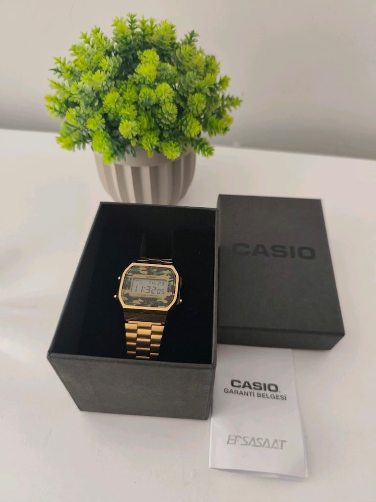 Orjinal CASIO A168WEGC Electroluminescence Saat - 15