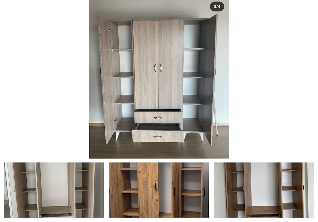 4 kapaklı elbise dolabı bosvhxgulo - 4