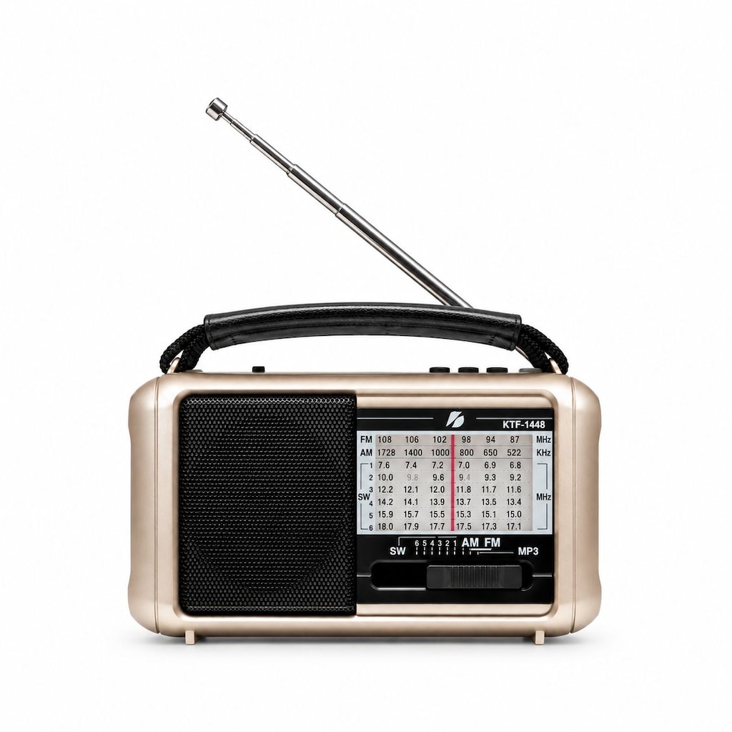 KTF-1448 Şarjlı Bluetooth Dünya Radyosu 8 Bant 10 LED Fenerli Radyo - 16