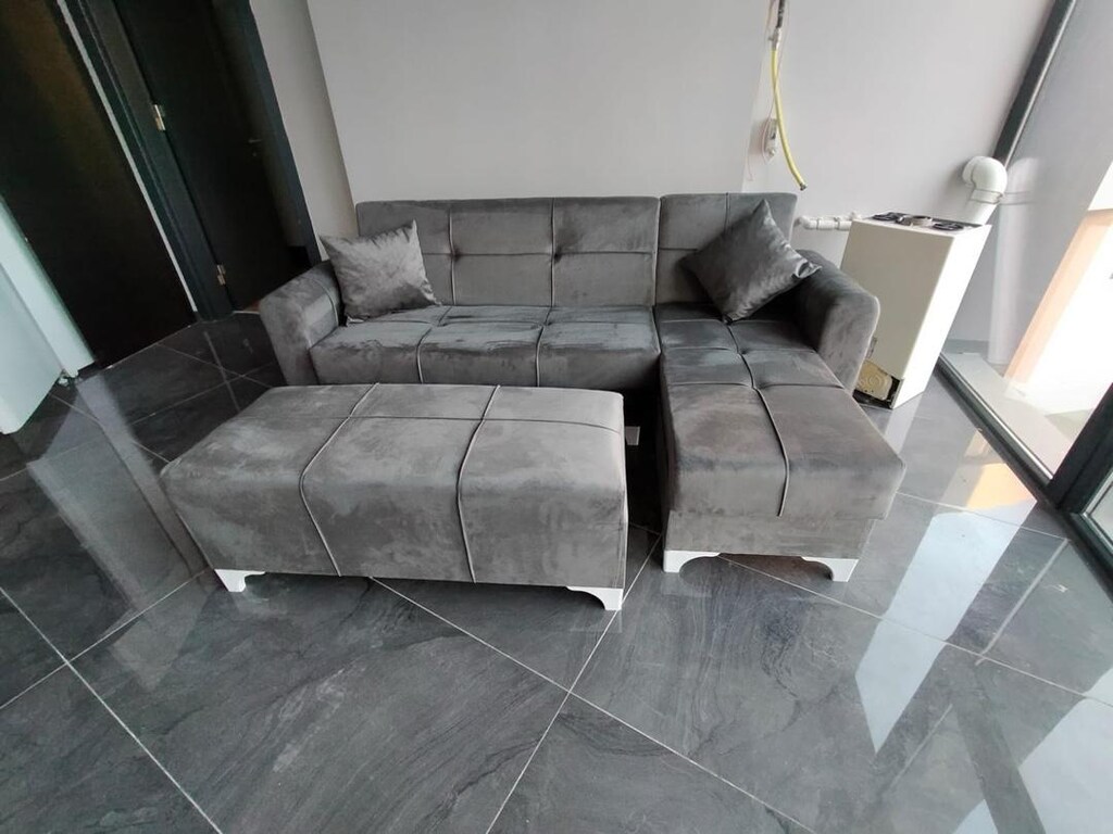 L koltuk köşe takımı yatak olur alttan sandıklı - 3