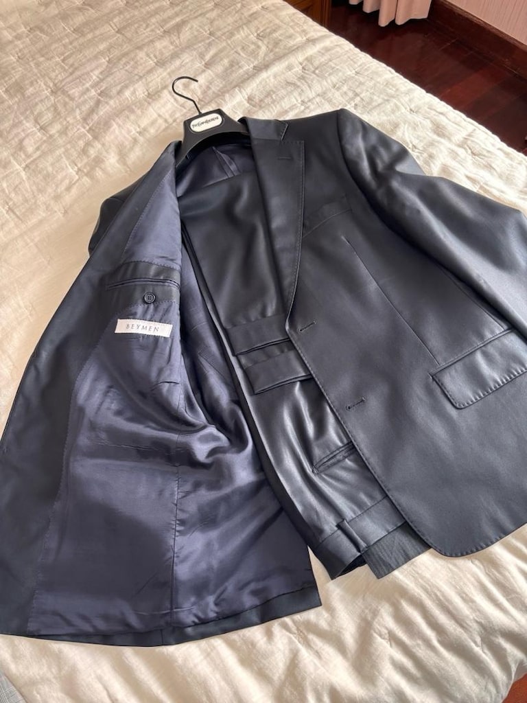 Beymen parlak kumaş lacivert takım elbise(50 beden) - 2