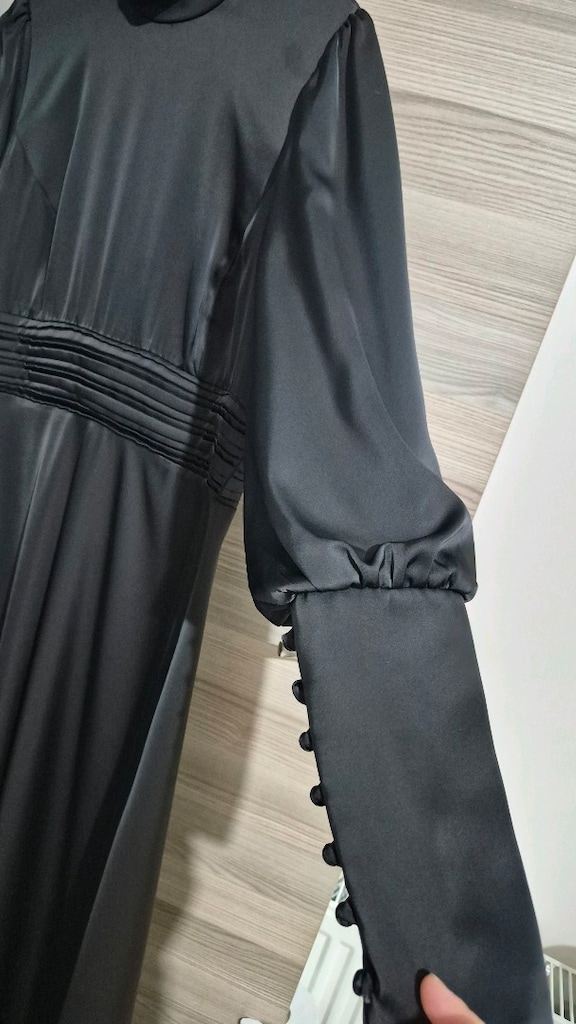 Saten abiye veya günlük saten elbise tertemiz yepyeni - 15