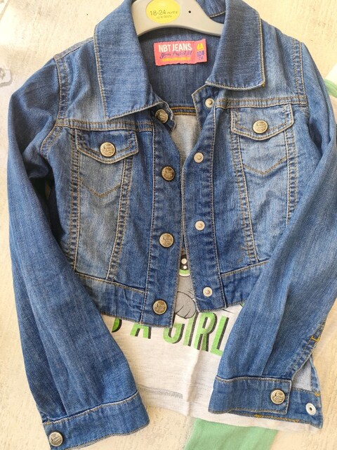 KIZ ÇOCUK BG STORE NEBBATİ JEANS KOT CEKET 4 5 6 YAŞ