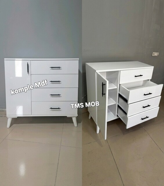 Şifonyer Mdf raflı dolap çamaşırlık çekmece dolap