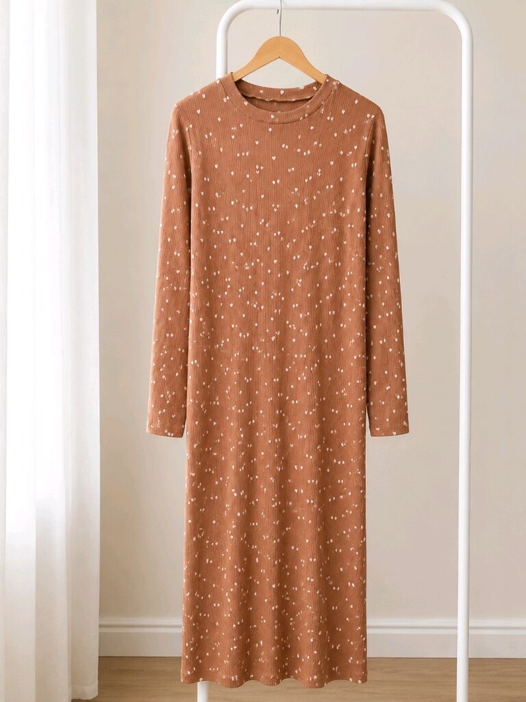 Sıfır Butik Özel Dikim Uzun Kollu Elbise