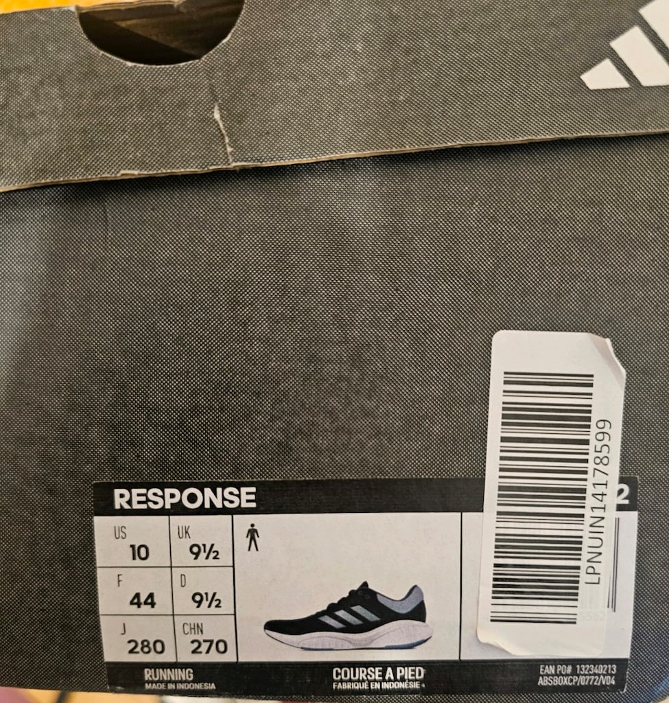 Adidas Response Koşu Ayakkabısı Siyah/Beyaz 44 Numara - 2