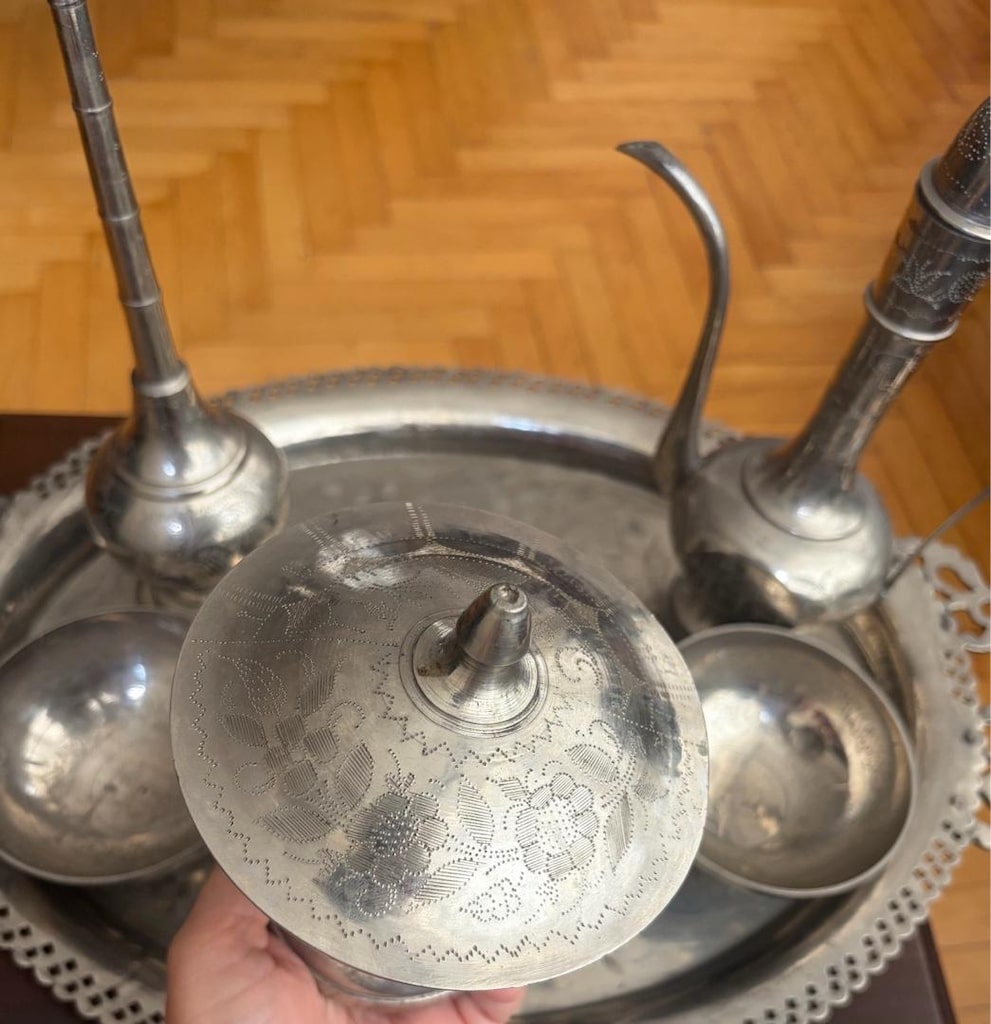 Hicaz İşi El Yapımı 12 Parça Zemzem Takımı - 9
