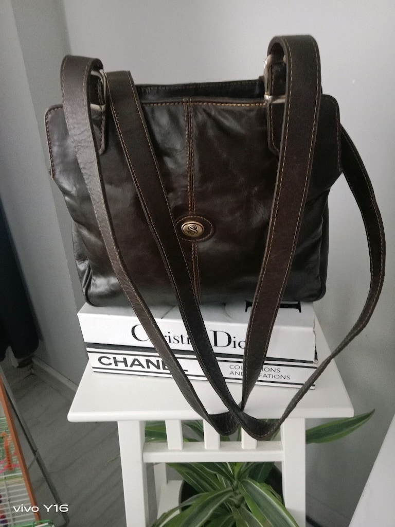 Gön Handmade %100 Hakiki Deri El Yapımı Vintage Omuz Çantası