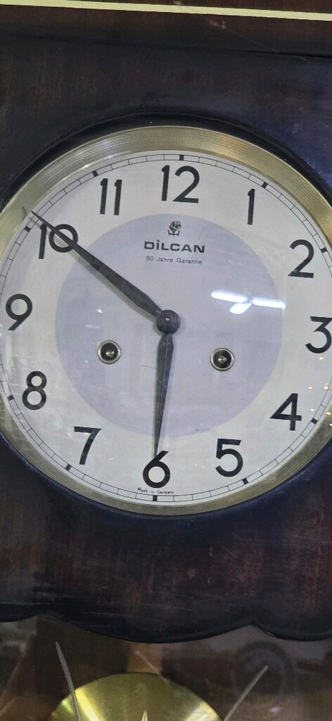 Vintage Alman Dilcan Sarkaclı ahşap kasa Duvar Saati ( çalışır) - 2