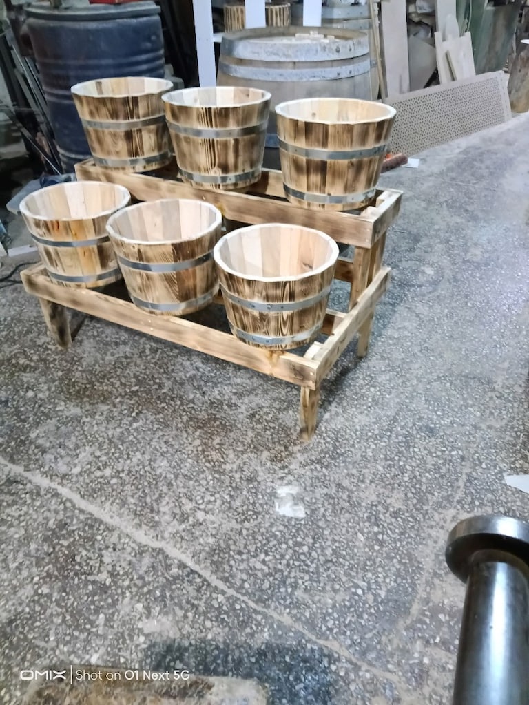 ahşap kova standı - 5