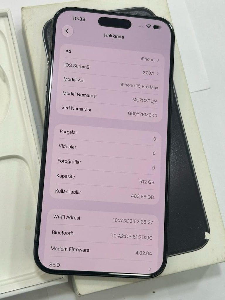 AİPHONE 15 PROMAX 512 GB PİL 85 HATASIZ KUTU FATURA MEVCUT FİYAT SON - 6