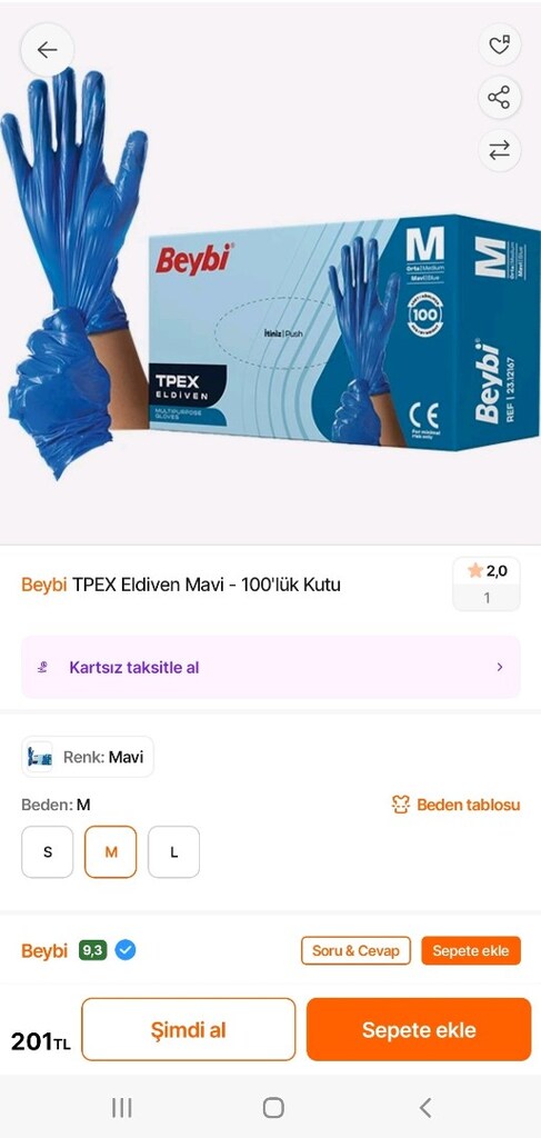 Beybi TPEX eldiven(sıfır 28 ürün) - 4