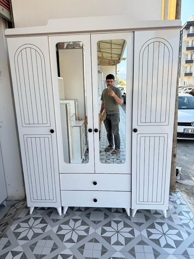 ultra lüks 4 kapaklı dolap sıfır ürün dev kampanya adrese teslim - 5
