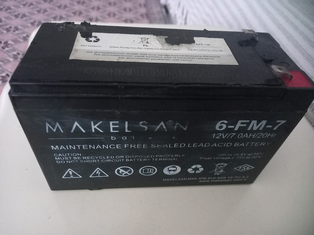 MAKELSAN 12 VOLT 7 AMPER SOKETLİ UPS AKÜSÜ - 3