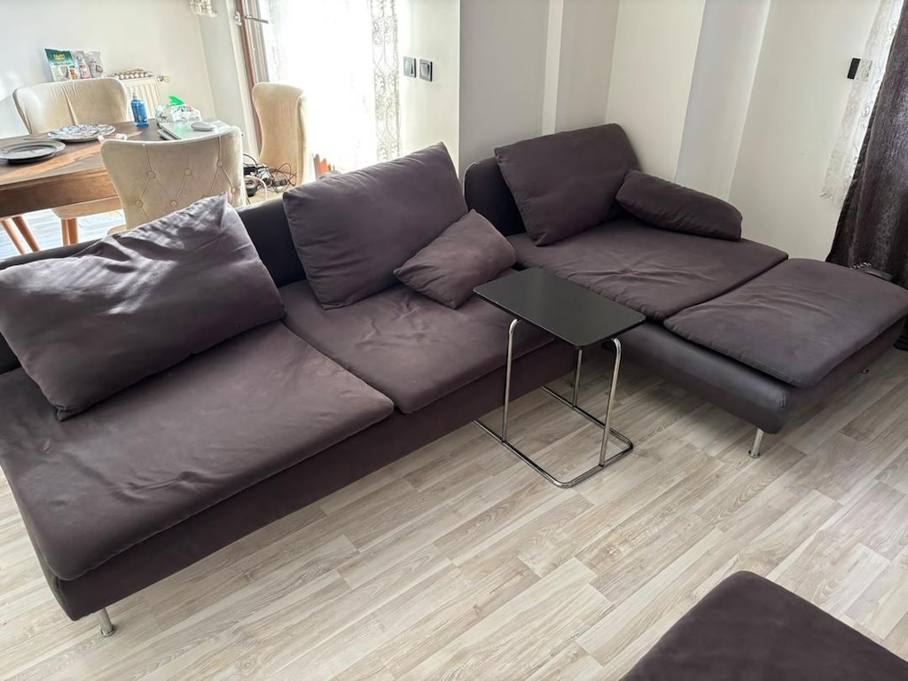 IKEA Söderhamn L Köşe Koltuk Takımı + Puf (Koyu Gri/Antrasit) - 8