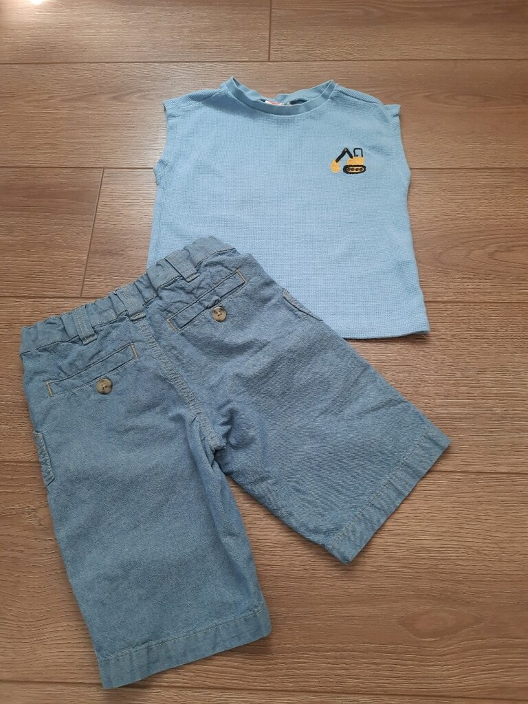 erkek çocuk 3 yaş short ,tisort jean - 2