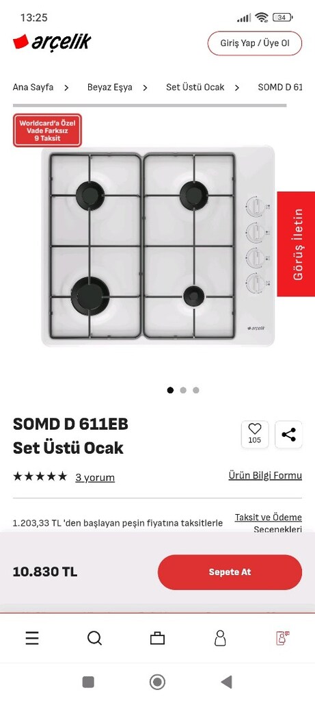 Arçelik Set Üstü Ocak - 11