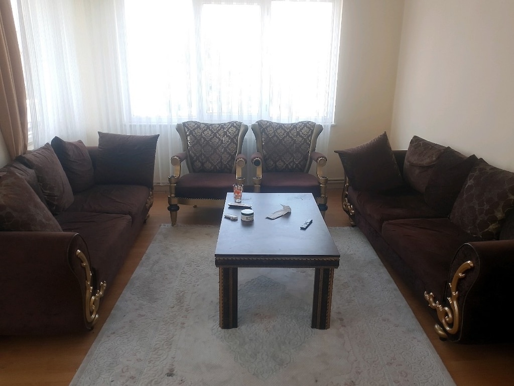 OTURMA GRUBU AYNALI KONSOL YEMEK MASASI SANDELYE TAKIMI TEMİZ SAĞLAM - 7