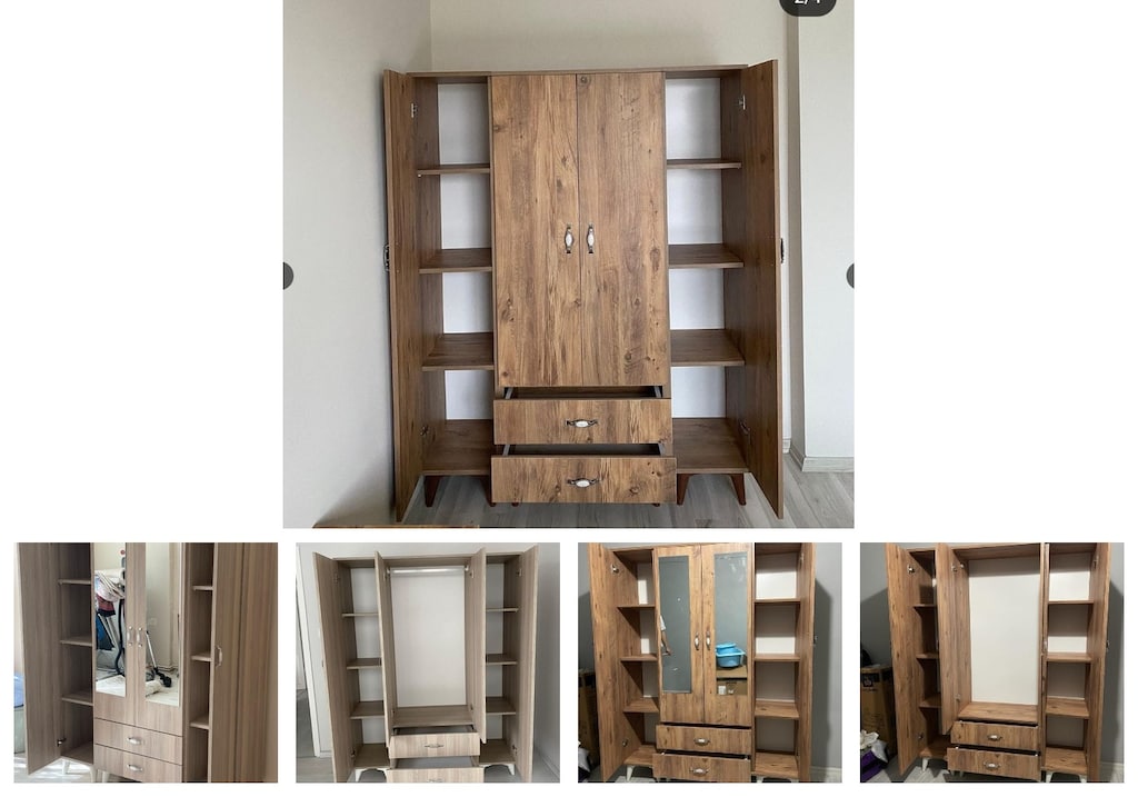 4 kapaklı elbise dolabı iehwaixcux - 2