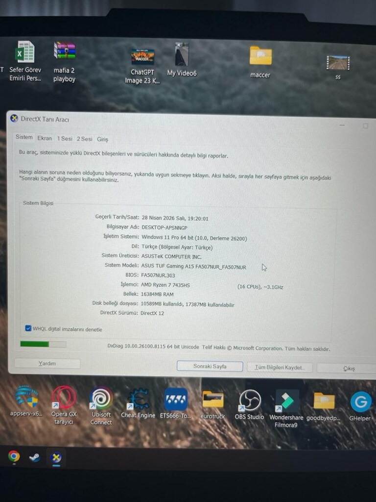 ASUS TUF GAMİNG A15 Oyuncu laptop pazarlık olur sıfır fiyatının altına - 2