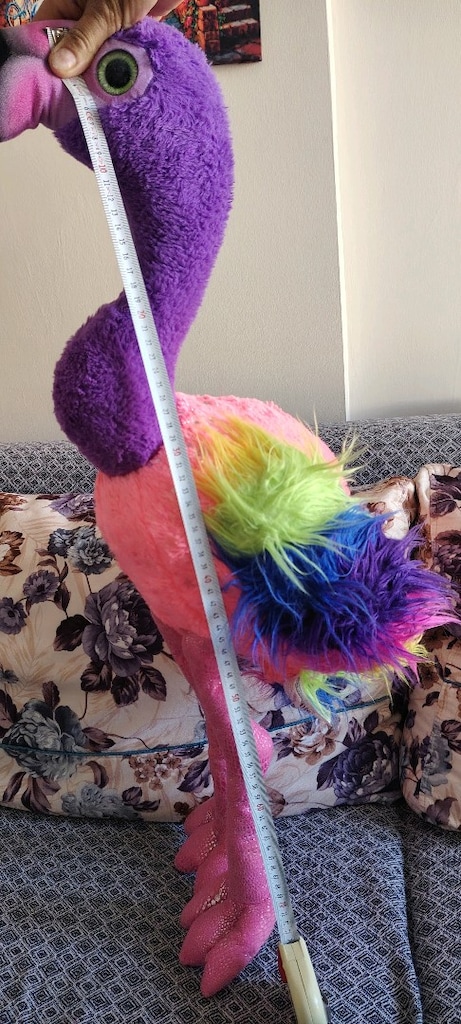 2 adet Renkli 70 cm peluş flamingo - 10