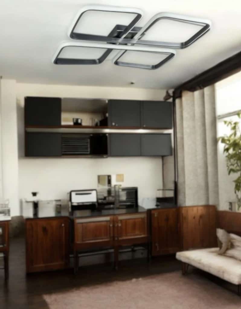 GRİ LED AVİZE,LED AVİZE,BEYAZ IŞIKLI AVİZE,AVİZE,LEDLİ AVİZE - 2