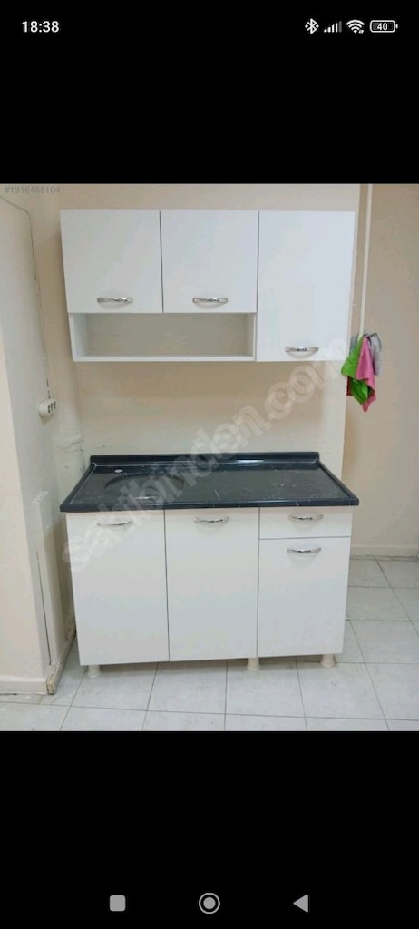 120 cm mutfak dolabı ve paslanmaz çelik evyeli tezgah - 11