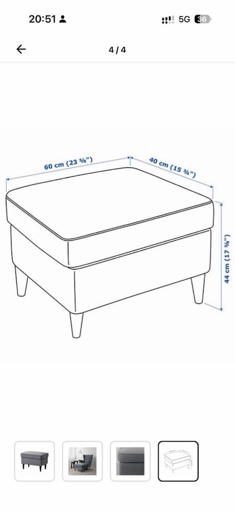 ikea strandmon puf - 3