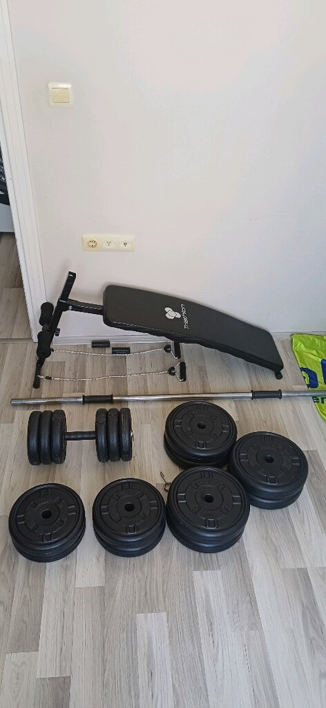 Sahibinden Temiz Ev Tipi Spor- Mekik Sehpası + Halter & Dambıl Seti - 9