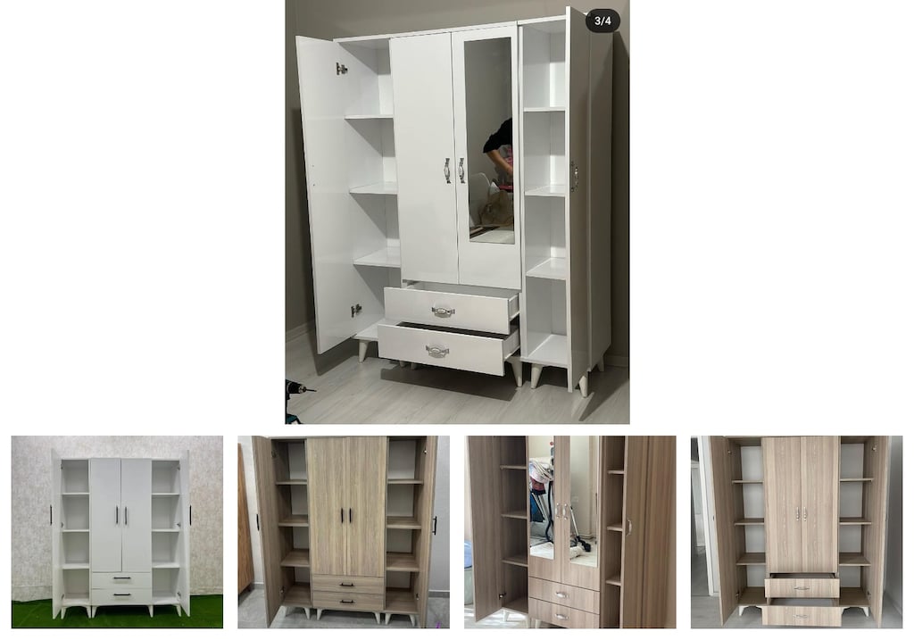 4 kapaklı elbise dolabı oloiunuync - 2