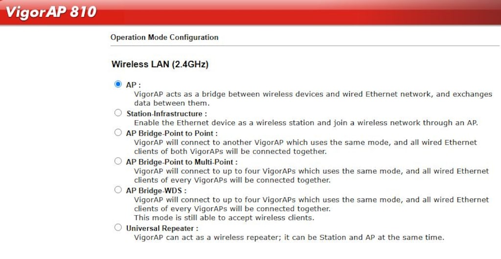 Draytek VigorAP 810 Wireless 5Port Access Point (Prof. Kaliteli cihaz) - 11