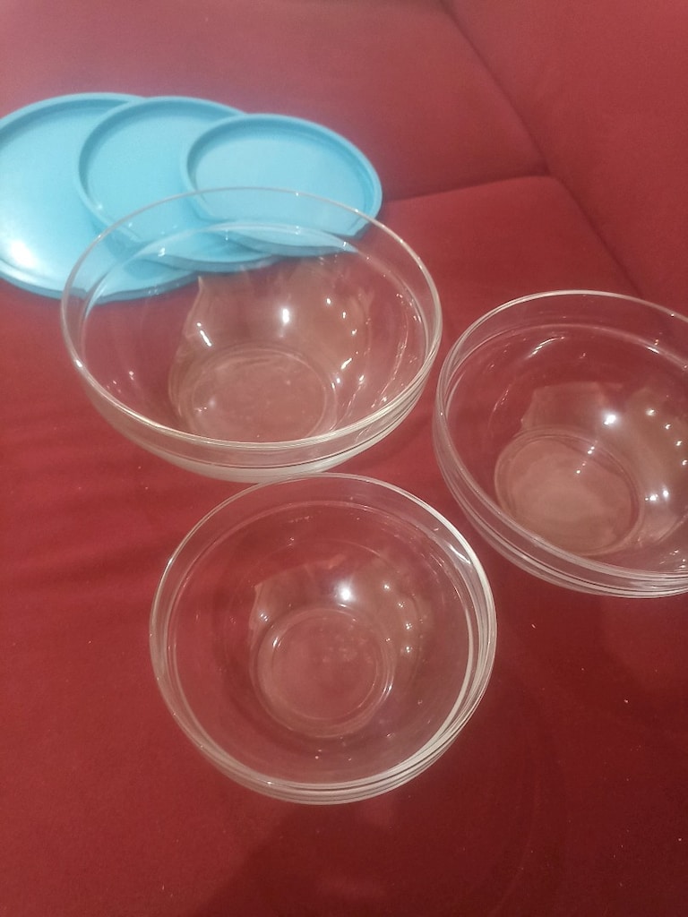Kapaklı kaseler yeni 3 tane - 3